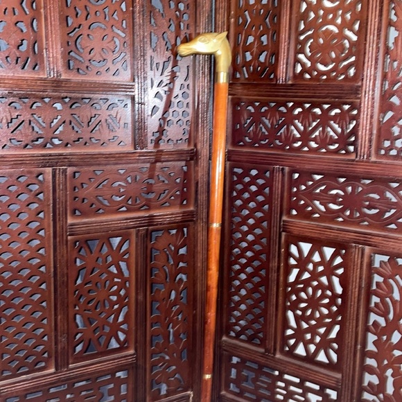 Source Unknown Other - Vintage Brass Horse head Walking Cane.  37” height.